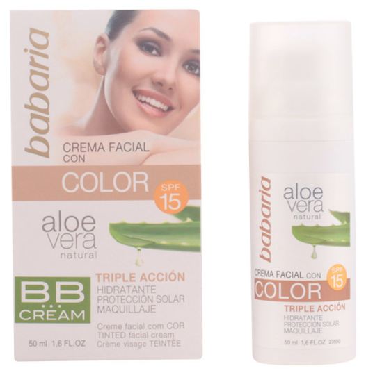 Creme Facial BB com Cor SPF 15 Aloe Vera 50 ml