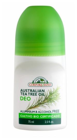 Desodorante Roll on com óleo da árvore do chá australiano 75 ml