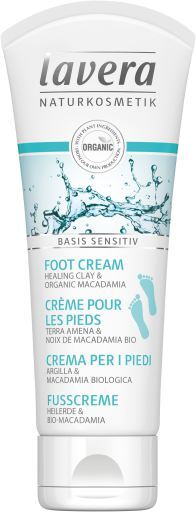 Creme para pés sensível à base de óleo de macadâmia e argila 75 ml