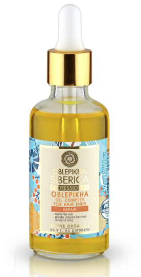 Complexo de óleo reparador de pontas Oblepikha 50ml