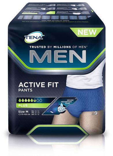 Breve para incontinência masculina Tamanho M 9 uds