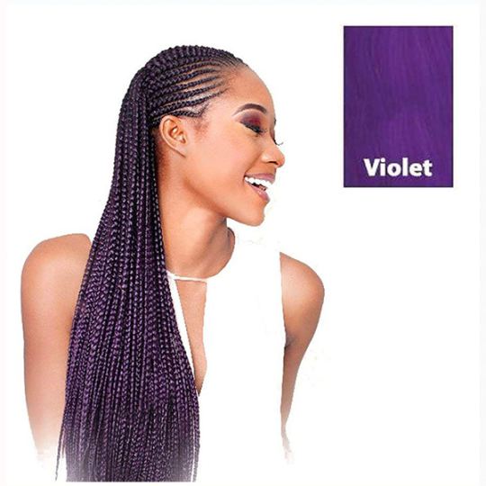 Extensões de cabelo violeta