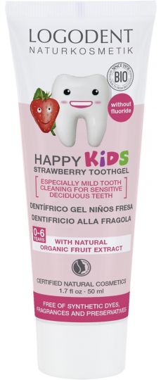 Dentífrico Infantil Morango Sem Fluor de 50 ml