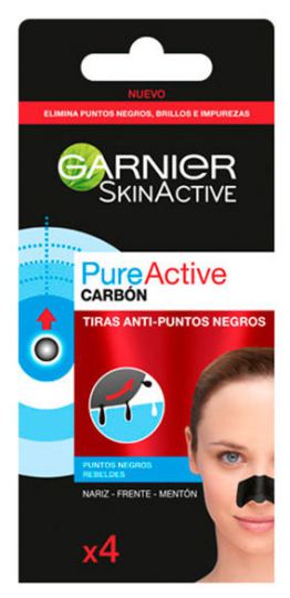 SkinActive Pure Active tiras de carvão activo anti-cabeças negras