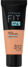 Fit Me Matte+Fundação Fit Me Matte+Poreless #312-Golden