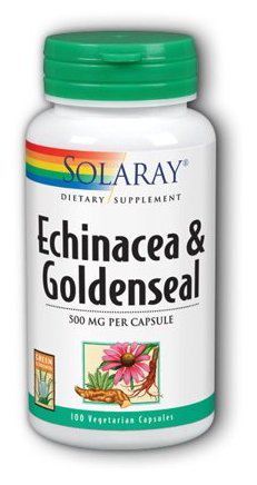 Echinacea Root &amp; Goldenseal Root 100 cápsulas vegetais 500 mg