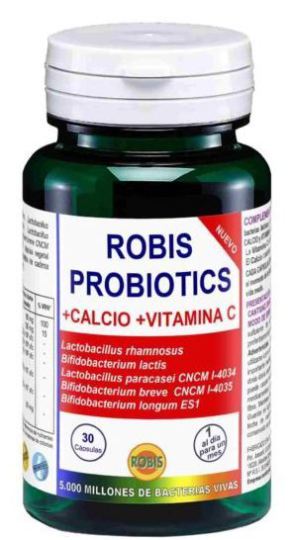 Probiótico + Cálcio + Vitamina C 30 Cápsulas