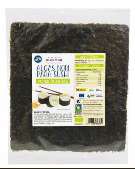 Nori Sushi alga marinha 25 gr