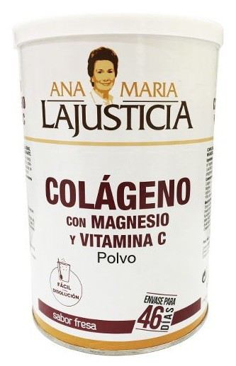 Colágeno + Magnésio + Vitamina C Sabor morango 350 gr