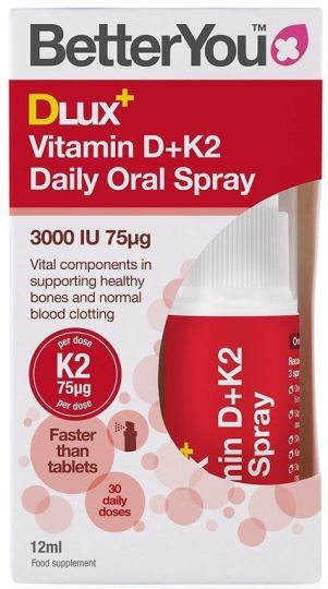 DLux + Vitamina D + K2 spray oral diário de 12 ml