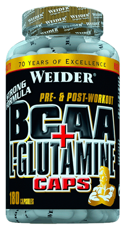 BCAA + L glutamina 180 cápsulas