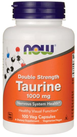 Taurina 1000 mg cápsulas Veggie 100 de força dupla