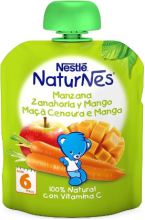 Saco Naturnes Maçã Cenoura Manga 6 Meses 90gr