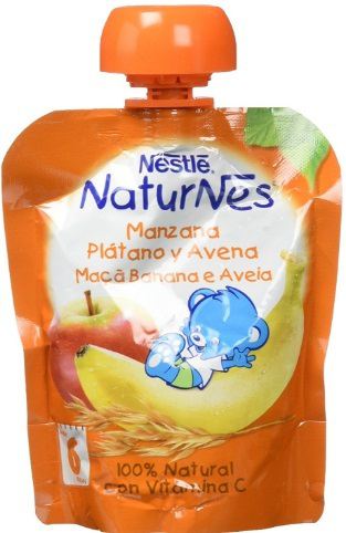 Saco Naturnes Banana Maçã Aveia 6 meses 90 gr