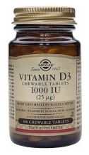 Vitamina D3 1000 UI para mastigar 100 comprimidos