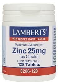 Zinco 25 mg, ingestão mineral mineral 2120 comprimidos