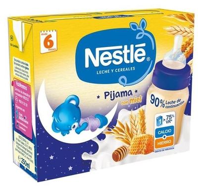 Pijamas de Leite e Cereais com Mel 2 x 250 ml