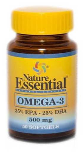 Omega-3 500 miligramas 50 pérolas essenciais da natureza