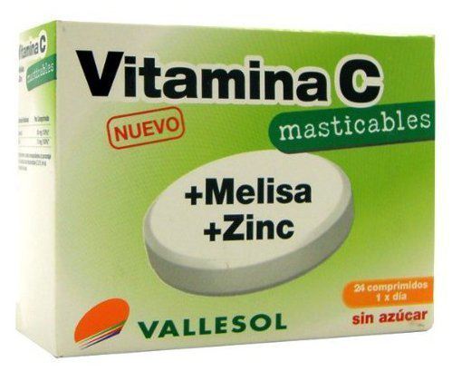 Vitamina C Zinco Melisa 24 Tabletes mastigáveis