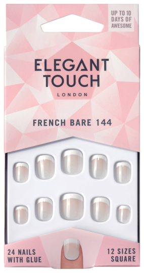 French Bare 144 False Nails 24 unidades