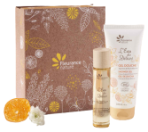 Conjunto Edd Gel de banho de flores cítricas e brancas + água para perfume