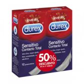 Preservativos de contato sensível 50% total de 24 unidades